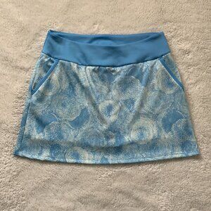 Adidas Womens Ultimate 365 Printed Skort Size Medium New With Tags Blue Cream